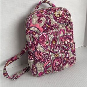 Vera Bradley Pink Paisley Backpack, Excellent